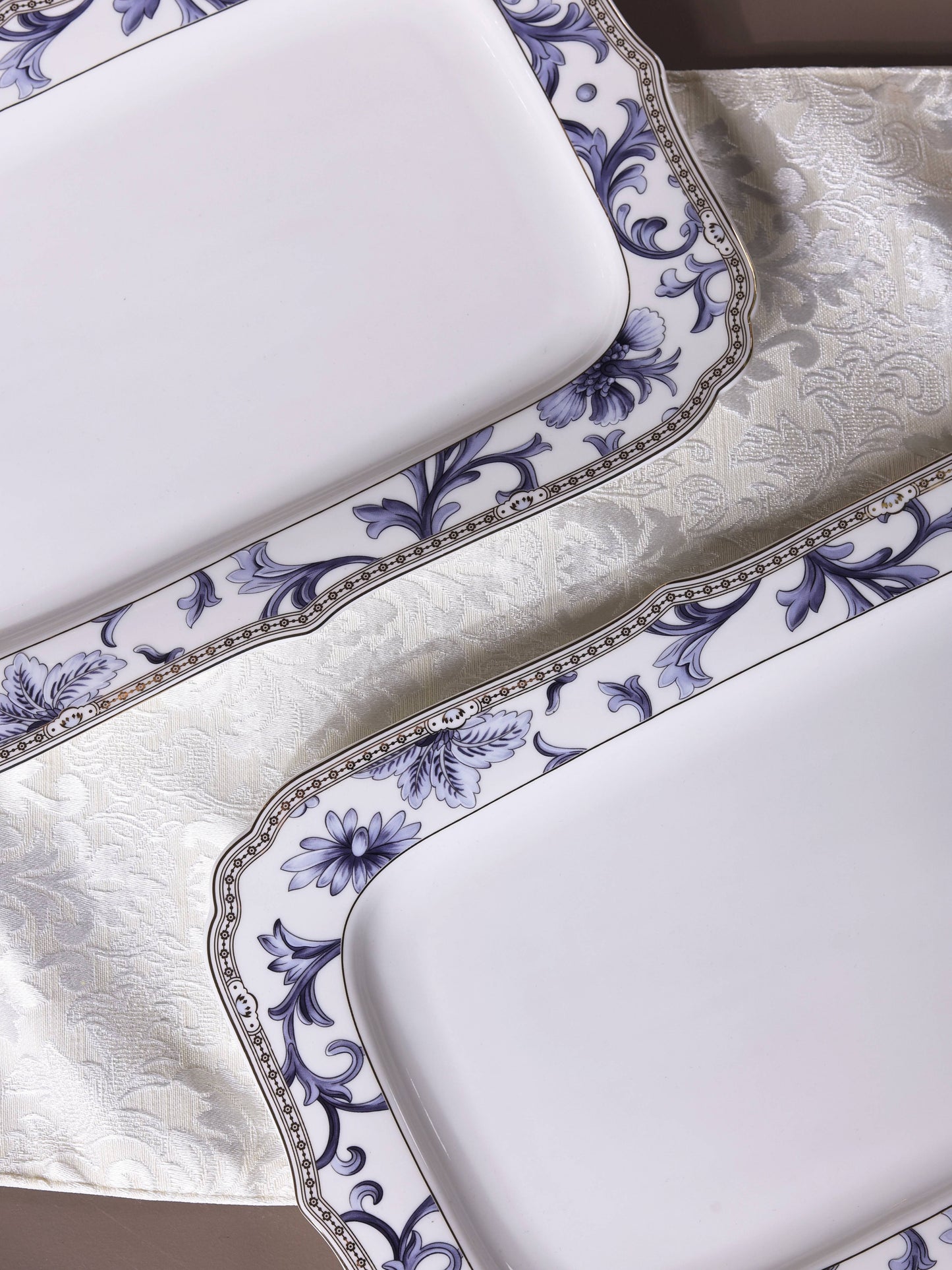 Royal Blue Snack Platter (Set of 2) - Vigneto