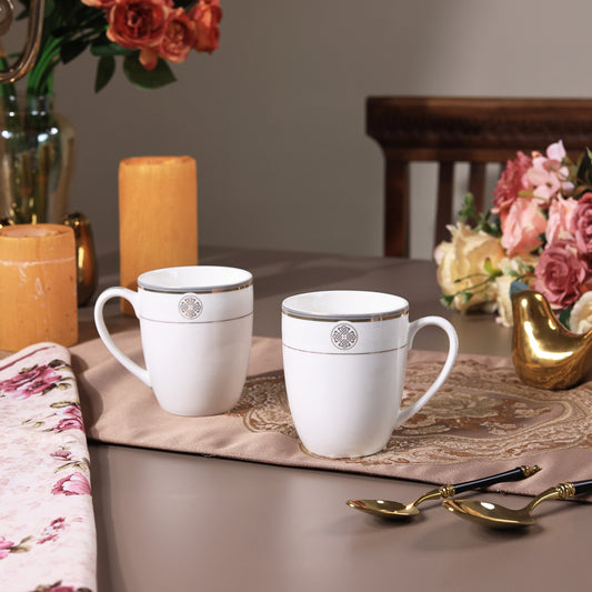 Royal Emblem Coffee Mugs (Set of 2, 300 ML)