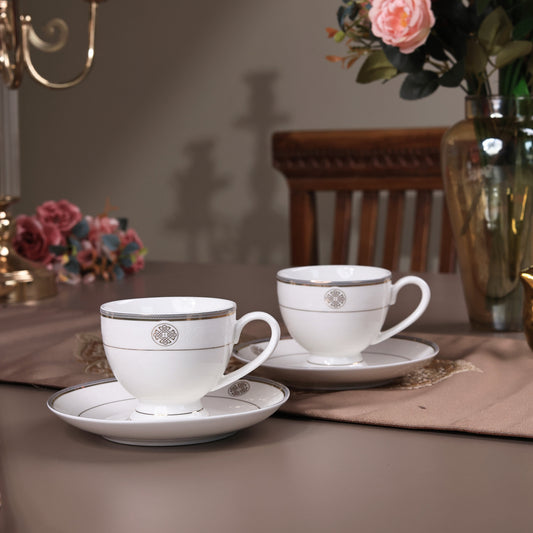 Royal Emblem Cup and Saucer Set (6 Cups and 6 Saucers)