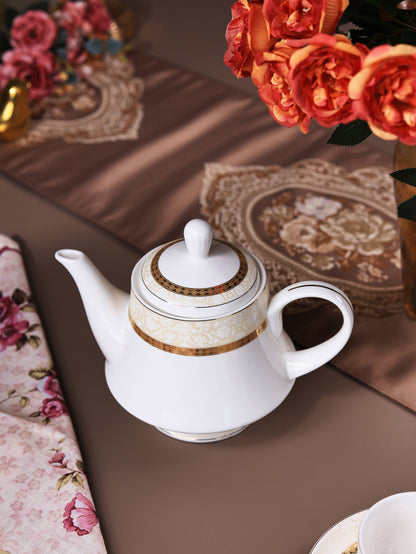 Opaline Gold 15 Pcs Tea Set