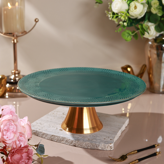 Verde Cake Stand (Metal Collection, 24K Gold)