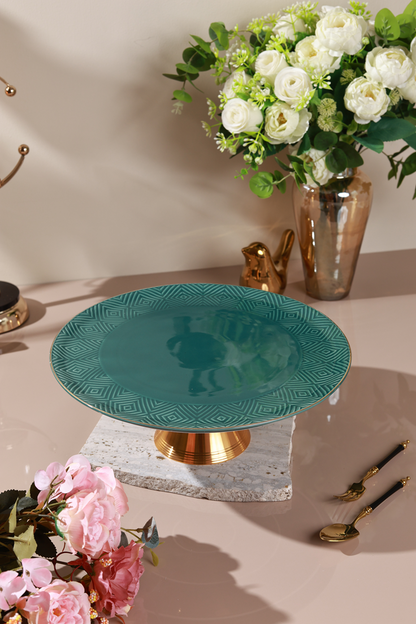 Verde Cake Stand (Metal Collection, 24K Gold)