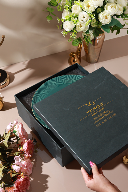 Verde Cake Stand (Metal Collection, 24K Gold)