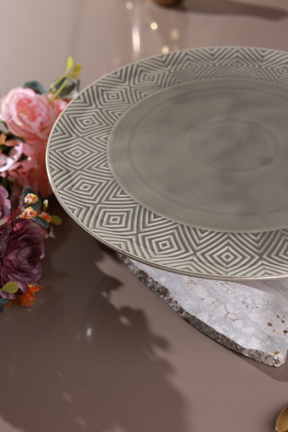 Grey Cake Stand (Metal Collection, 24K Gold)