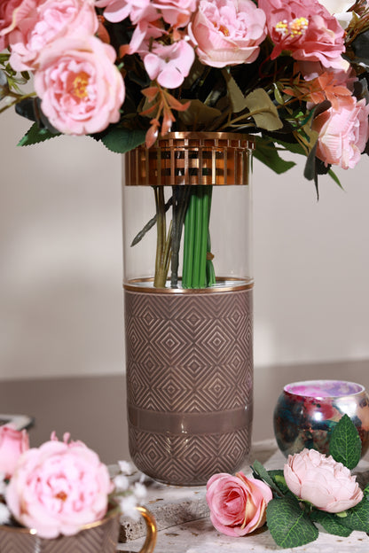 Chestnut Flower Vase (Metal Collection, 24K Gold)