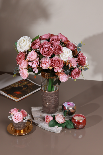 Chestnut Flower Vase (Metal Collection, 24K Gold)