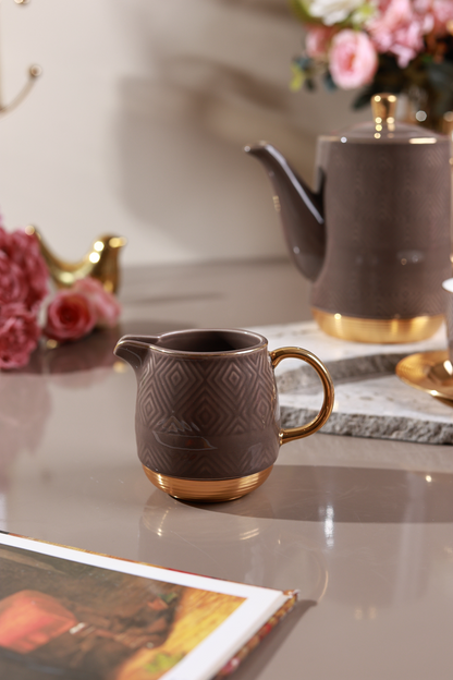 Chestnut 15 Pcs Tea Set (Metal Collection, 24K Gold)