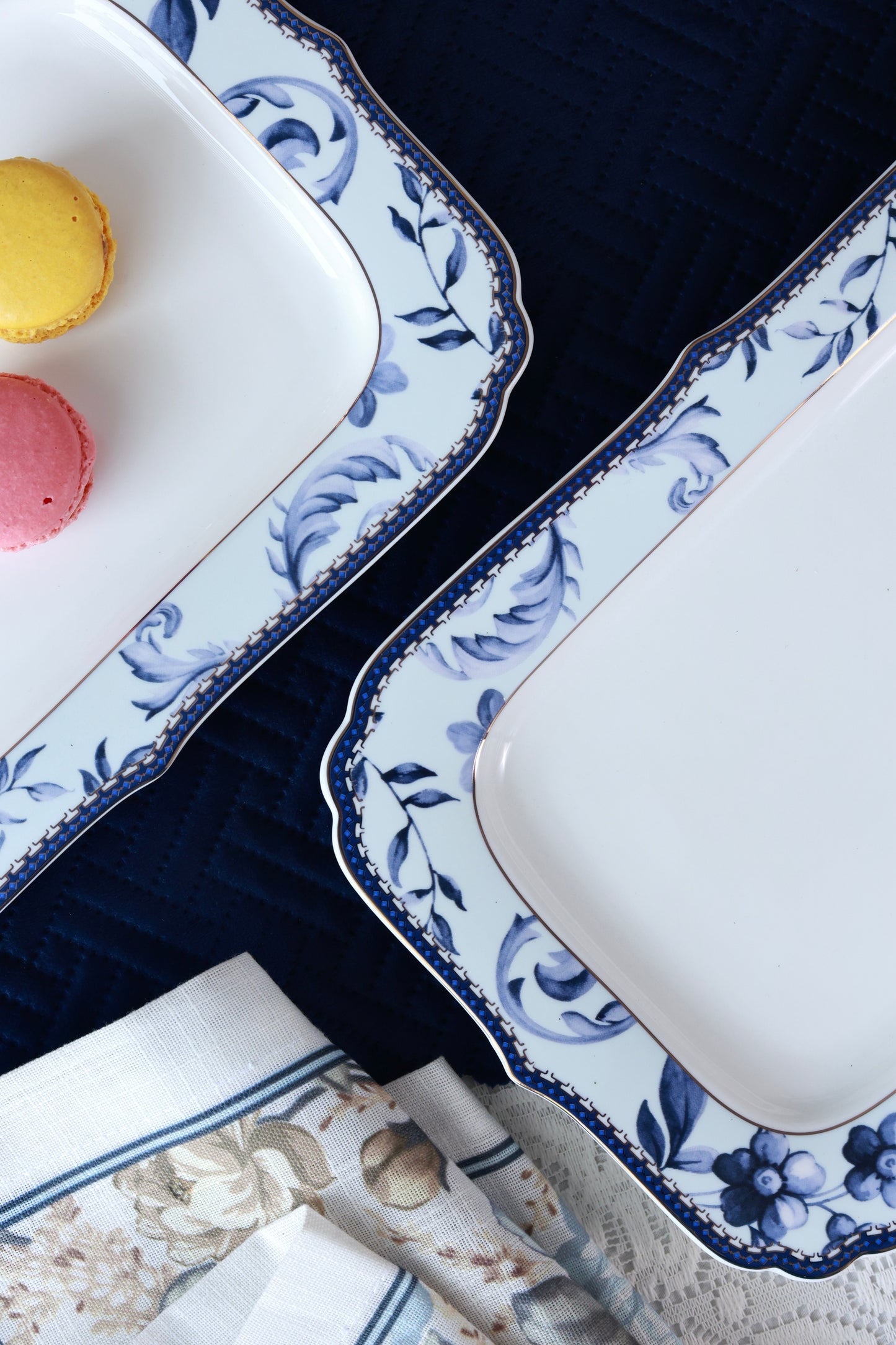 Midnight Blue Snack Platter (Set of 2)