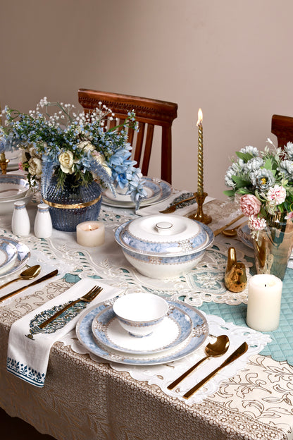 Majestique Blue 37 Pcs Dinner Set