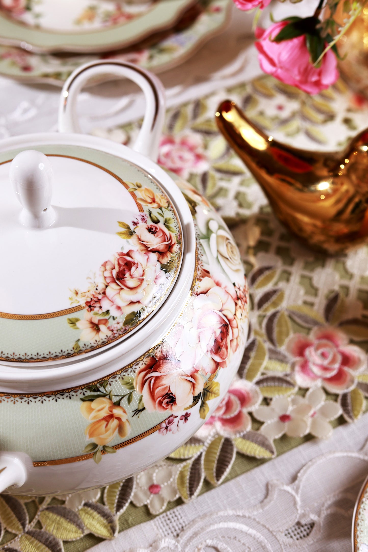 Pistachio Green 51 Pcs Dinner Set
