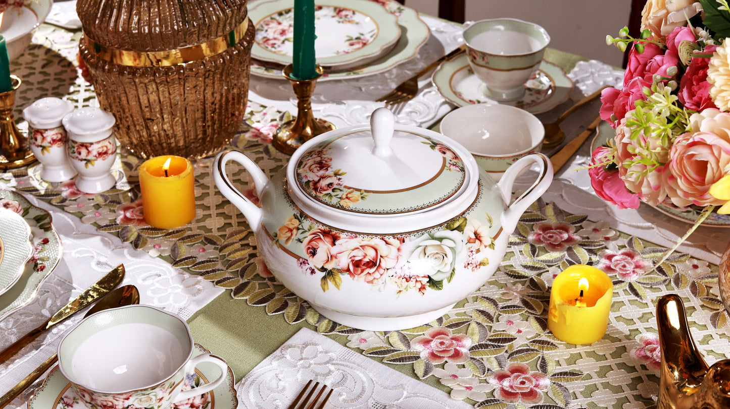 Pistachio Green 51 Pcs Dinner Set