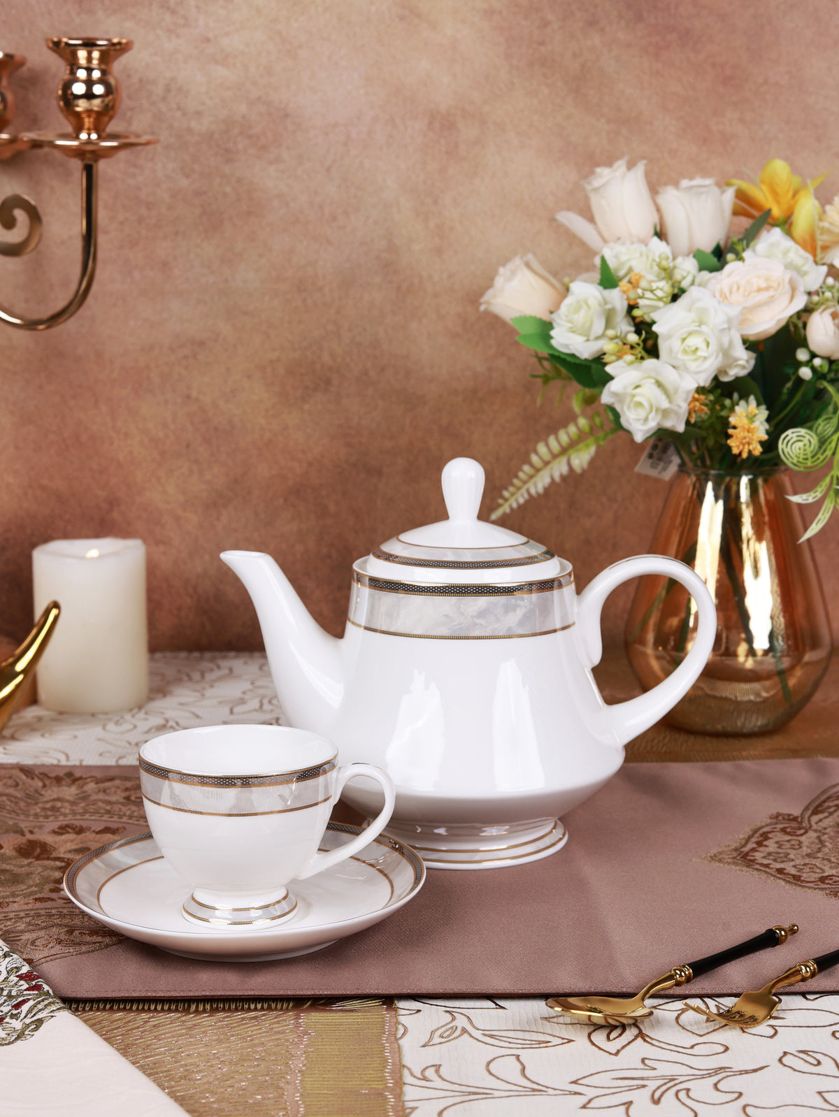 Oyster Pearl 15 Pcs Tea Set – Vigneto