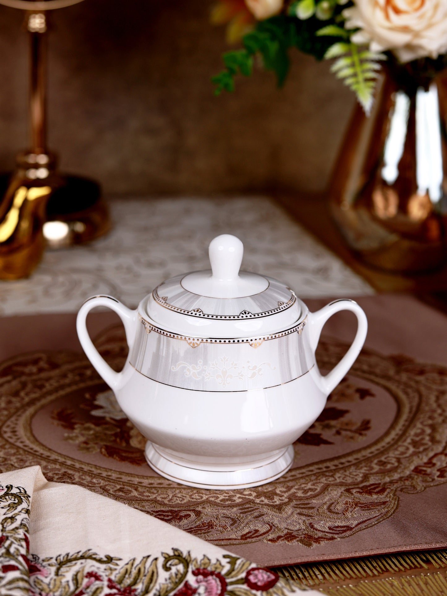 Parisian Gold 15 Pcs Tea Set