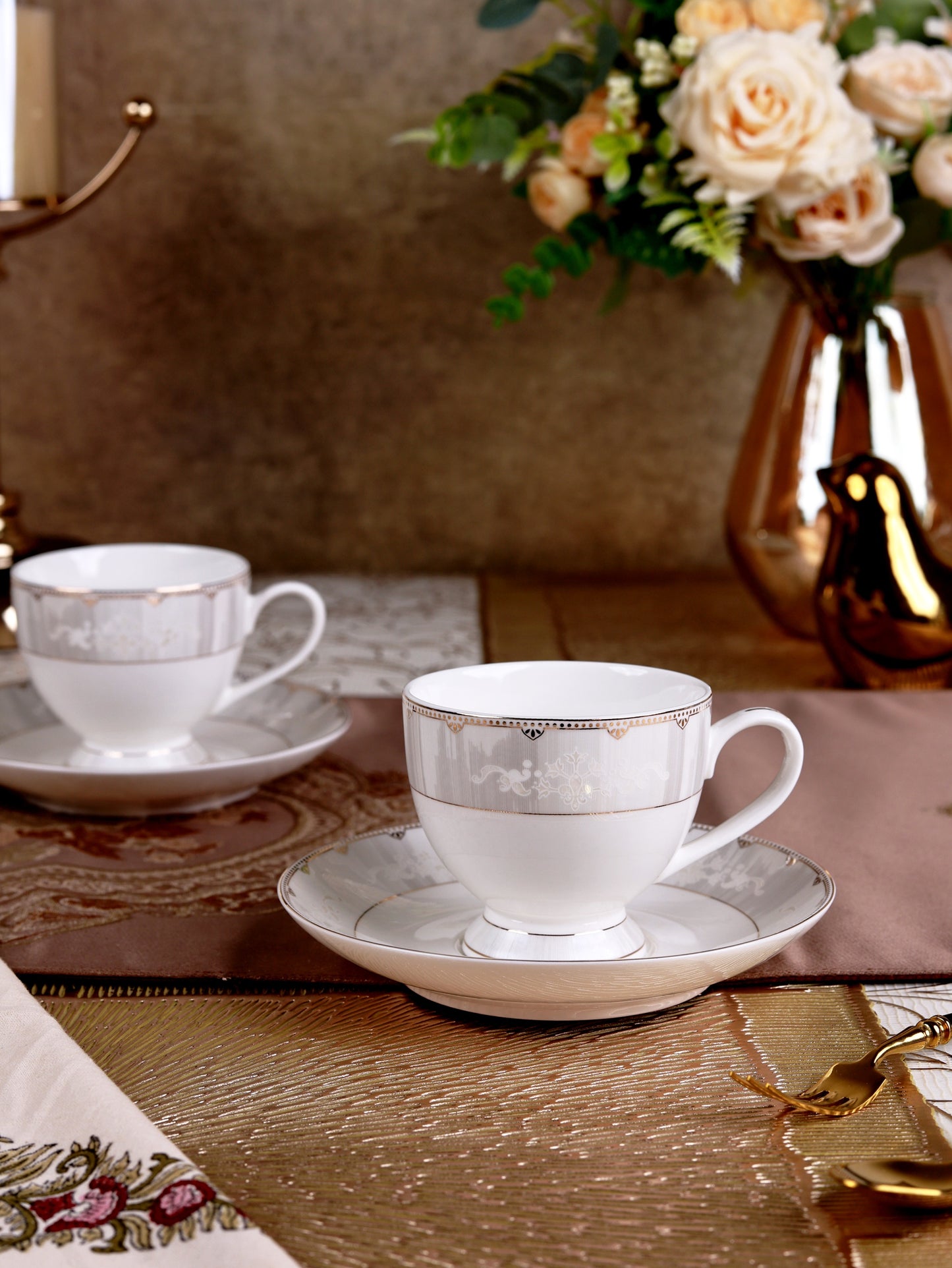 Parisian Gold 15 Pcs Tea Set