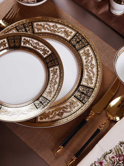 Chateau d'Or 36 Pcs Dinner Set (Palace Collection, 24K Embossed Gold)