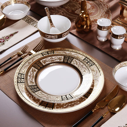 Chateau d'Or 36 Pcs Dinner Set (Palace Collection, 24K Embossed Gold)