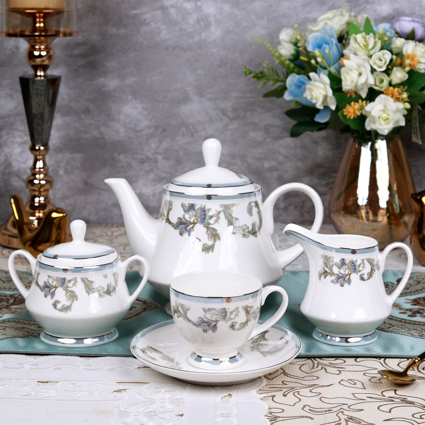 Oriental Blume 15 Pcs Tea Set