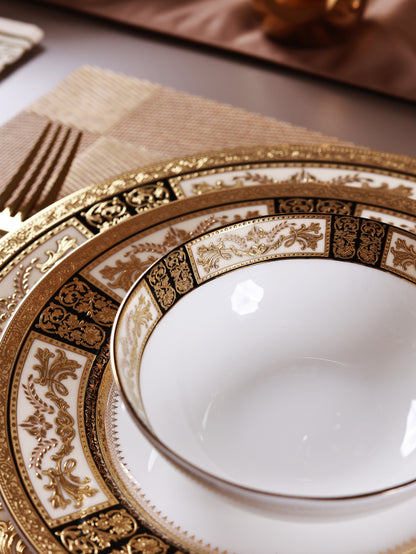 Chateau d'Or 36 Pcs Dinner Set (Palace Collection, 24K Embossed Gold)