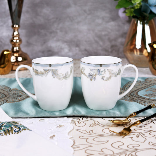 Oriental Blume Coffee Mugs (Set of 2, 300 ML)