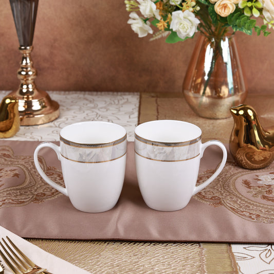 Oyster Pearl Coffee Mugs (Set of 2, 300 ML)