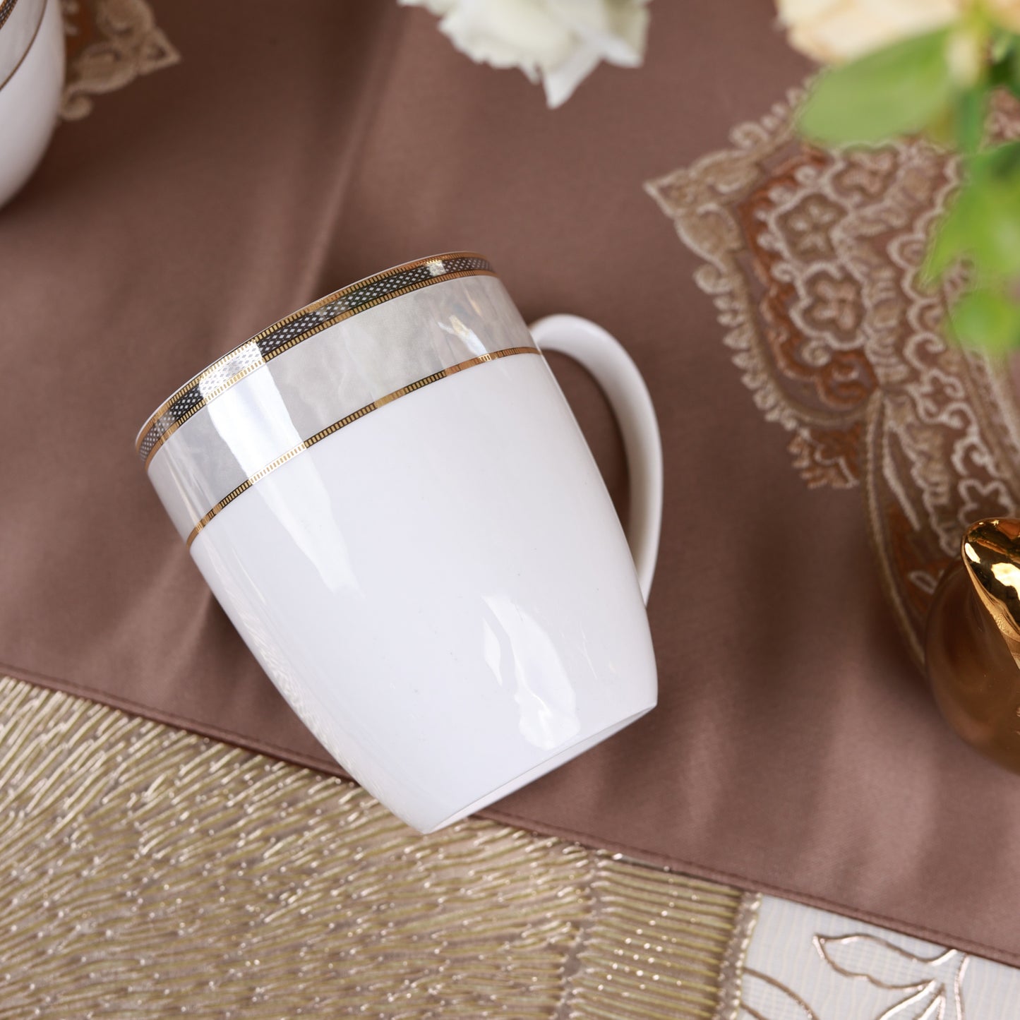 Oyster Pearl Coffee Mugs (Set of 2, 300 ML)