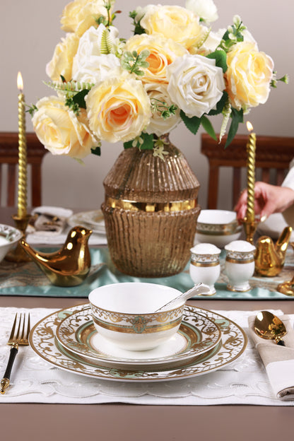 Palace Verde 36 Pcs Dinner Set (Palace Collection, 24K Embossed Gold)