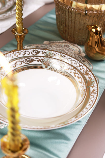 Palace Verde 36 Pcs Dinner Set (Palace Collection, 24K Embossed Gold)
