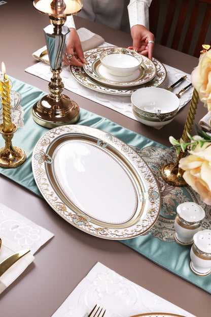 Palace Verde 36 Pcs Dinner Set (Palace Collection, 24K Embossed Gold)