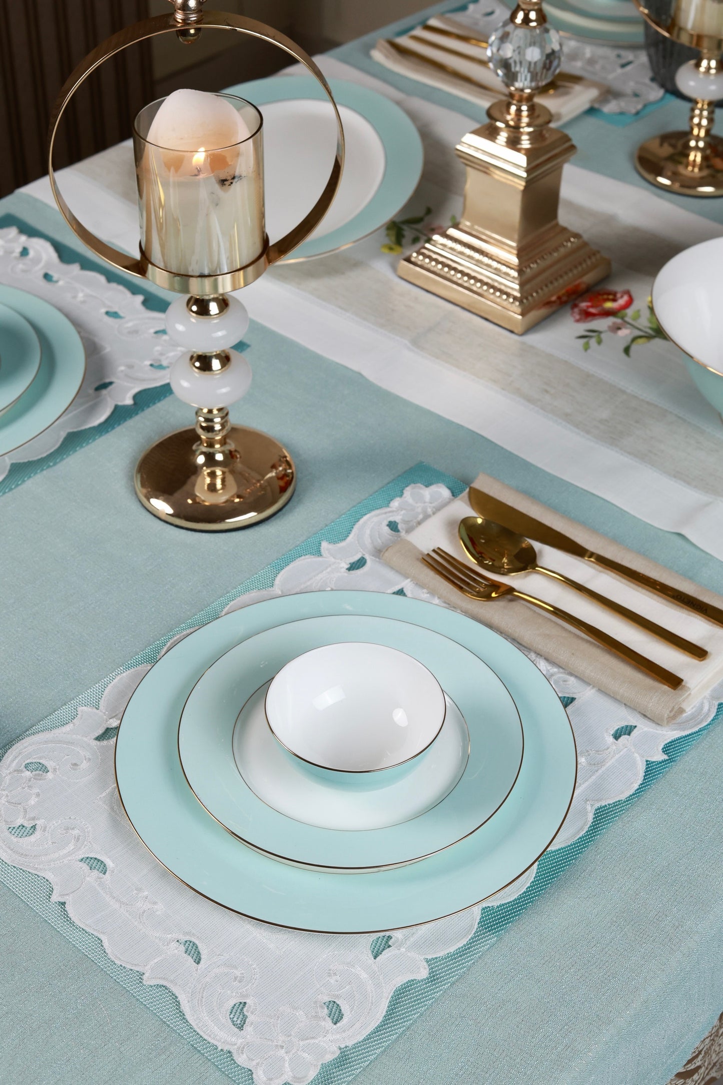 Oasis Haven 21 Pcs Dinner Set (Luxe Edition, 24K Gold, In glaze)