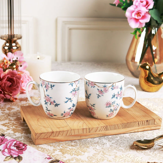 Victorian Green Mug Set (Capacity 200 ML, Set of 6)