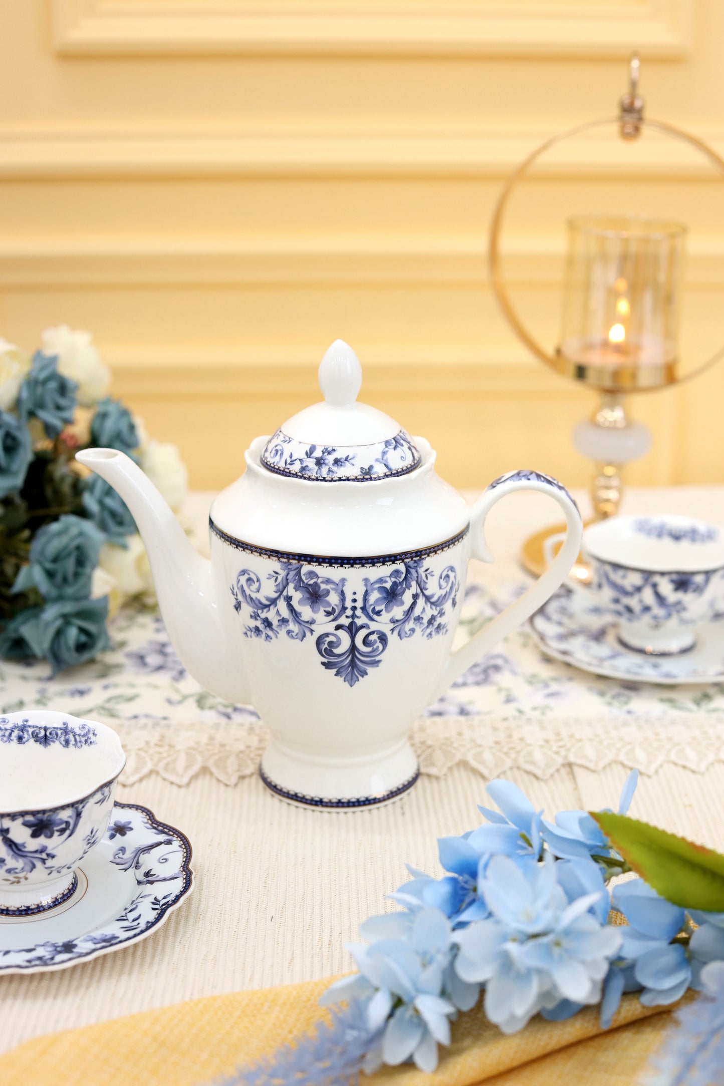 Midnight Blue 15 Pcs Tea Set (Vintage Collection)
