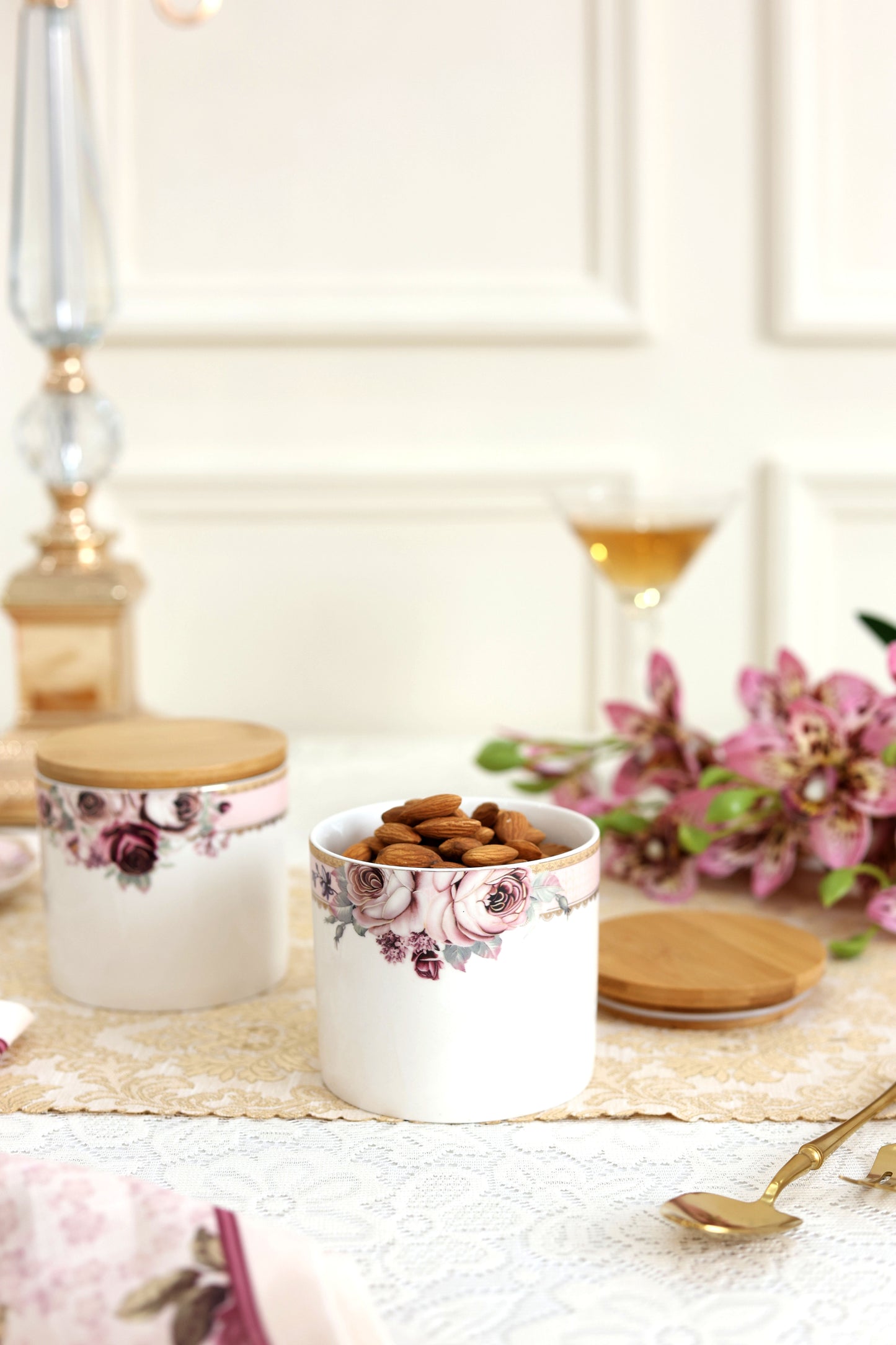 Rose Garden Canister (1 Pc)