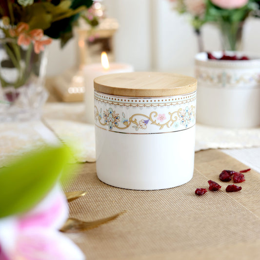White Pattern Canister (1 Pc)