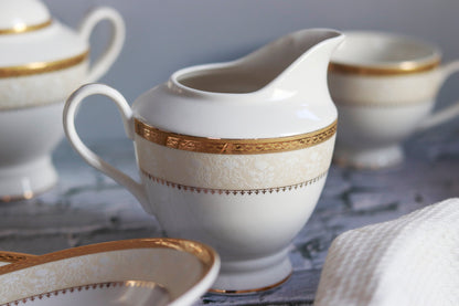 Crème Gold 15 Pcs Tea Set - Vigneto