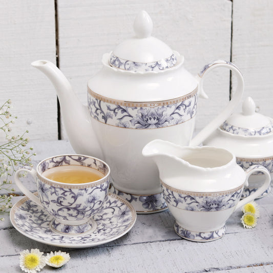 Royal Blue 15 Pcs Tea Set - Vigneto