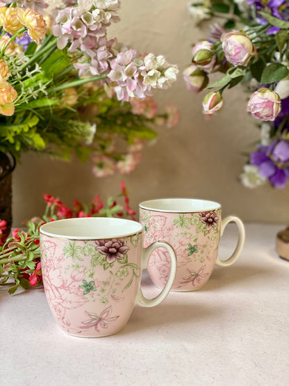 Blush Pink Mug Set (Capacity 170 ML, Set of 6) - Vigneto